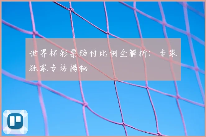 世界杯彩票赔付比例全解析:专家独家专访揭秘